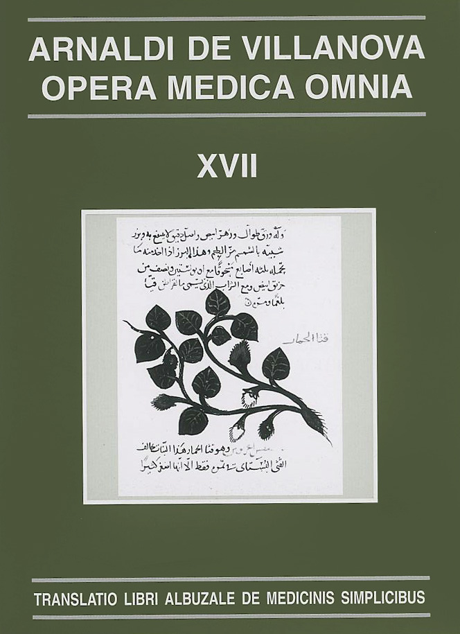 Opera Medica Omnia vol. XVII. Rústica. Translatio libri albuzale de medicinis simplicibus